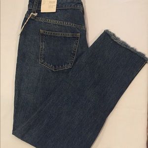 Universal Thread High Rise Straight Raw Hem Jeans
